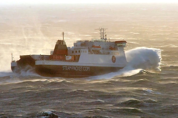 Ben-my-Chree sailing in rough seas