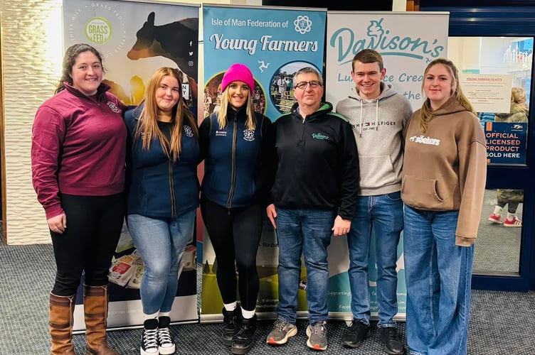 Members of the Young Farmers with Ian Davison of Davison's Ice Cream