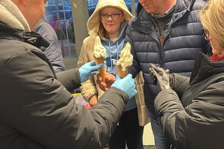 Fans enjoyed some Davison's Ice Cream early this morning