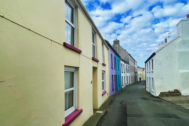 Colourful properties in Castle Street, Peel