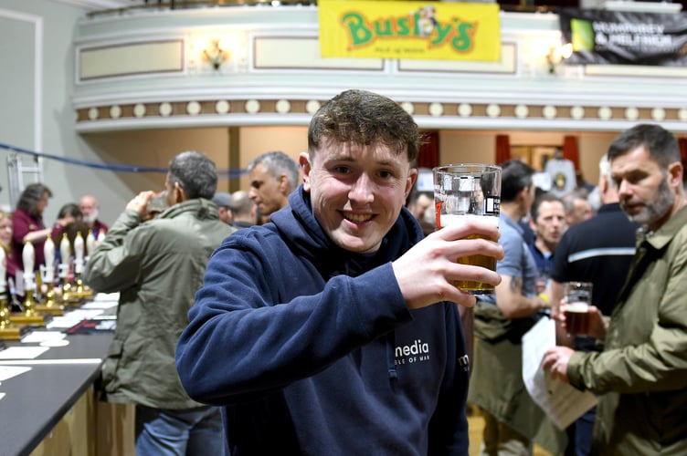 Media Isle of Man journalist Tom Curphey at the Isle of Man Beer and Cider Festival 