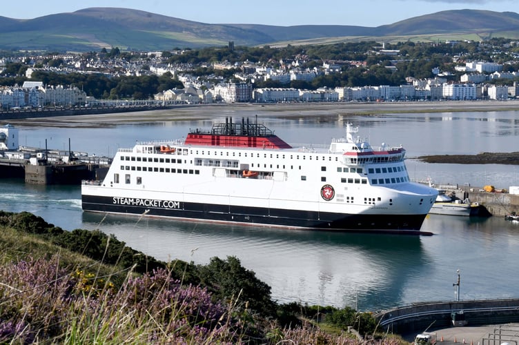 Isle of Man Steam Packet vessel Manxman III in Douglas harbour