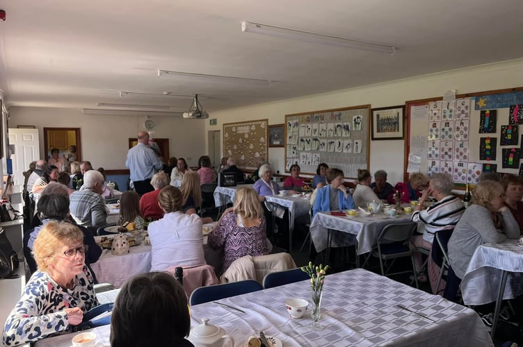 A previous afternoon tea at the Marown Millennium Hall organised by the Marown Playing Fields Committee 