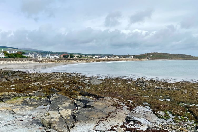 The walk starts at Gansey Bay