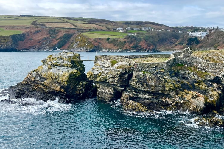 The wooden bridge which is part of the empty Strathallan Castle in Port St Mary