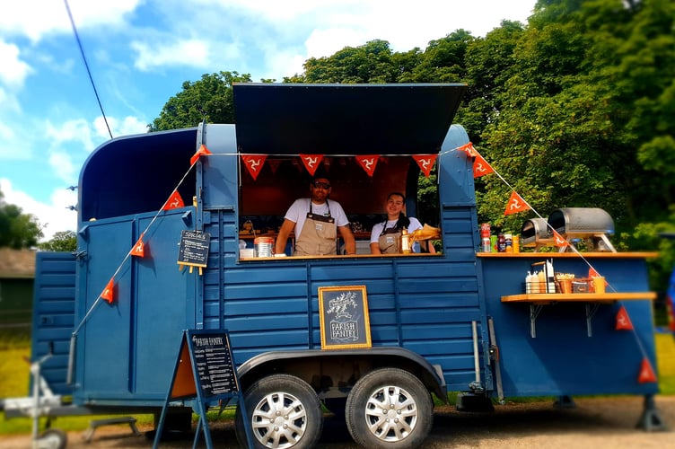 The Parish Pantry is a mobile food business serving pizza and sweet treats